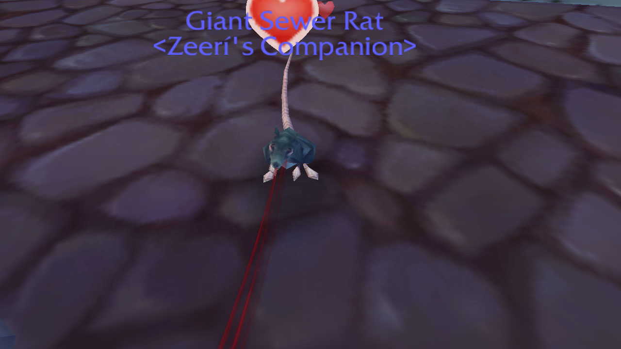 Kat's rattie friend <3 Kat was called Zeeri at the time, and was a Draenei! :P