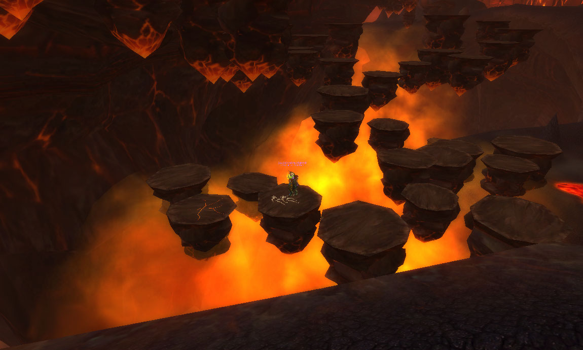 The two rocks infront of me(side by side) will crumble. The one straight ahead is where Karkin and Skarr will pop up there and aggro you instantly.