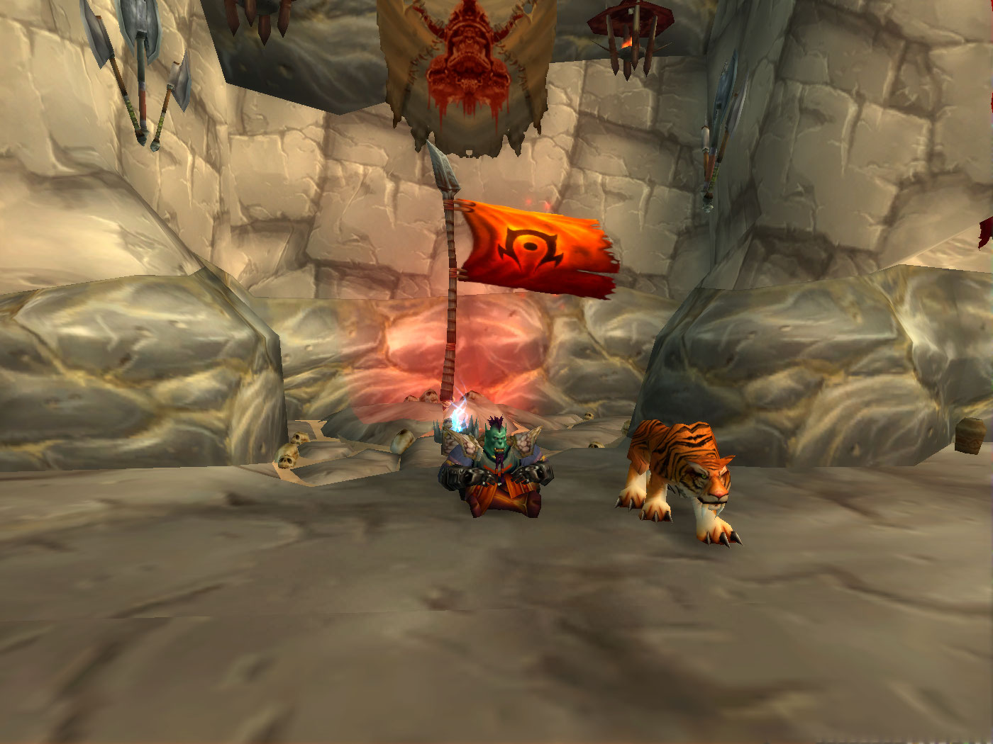 Morga and Arod guarding our flag