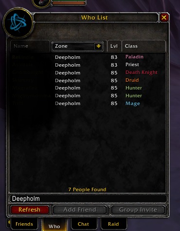 This is at 12 at night on a PVP server