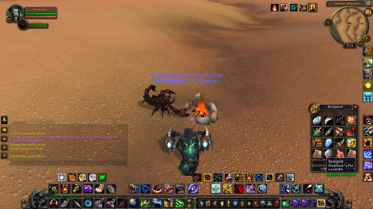 My still-unnamed red scorpion and Feralclaw... patiently waiting!