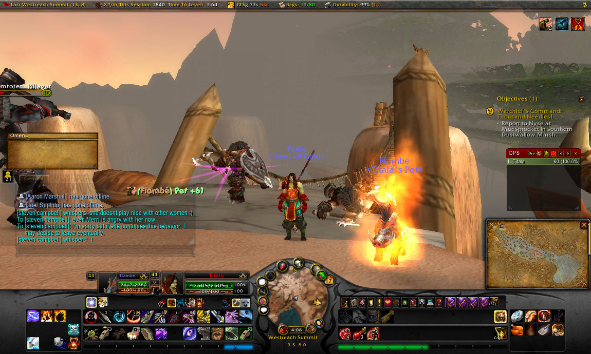 Titala and Flambe at the start