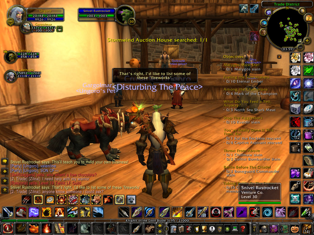 Ungoro with Gargolmar, the Shattered Hand Warhound.