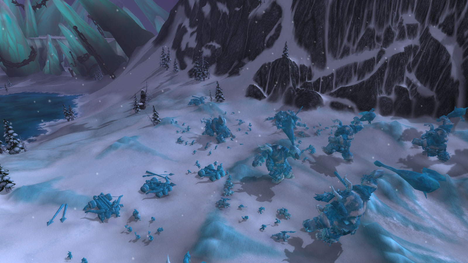 Storm Giant/Dwarf Fight in Storm Peaks