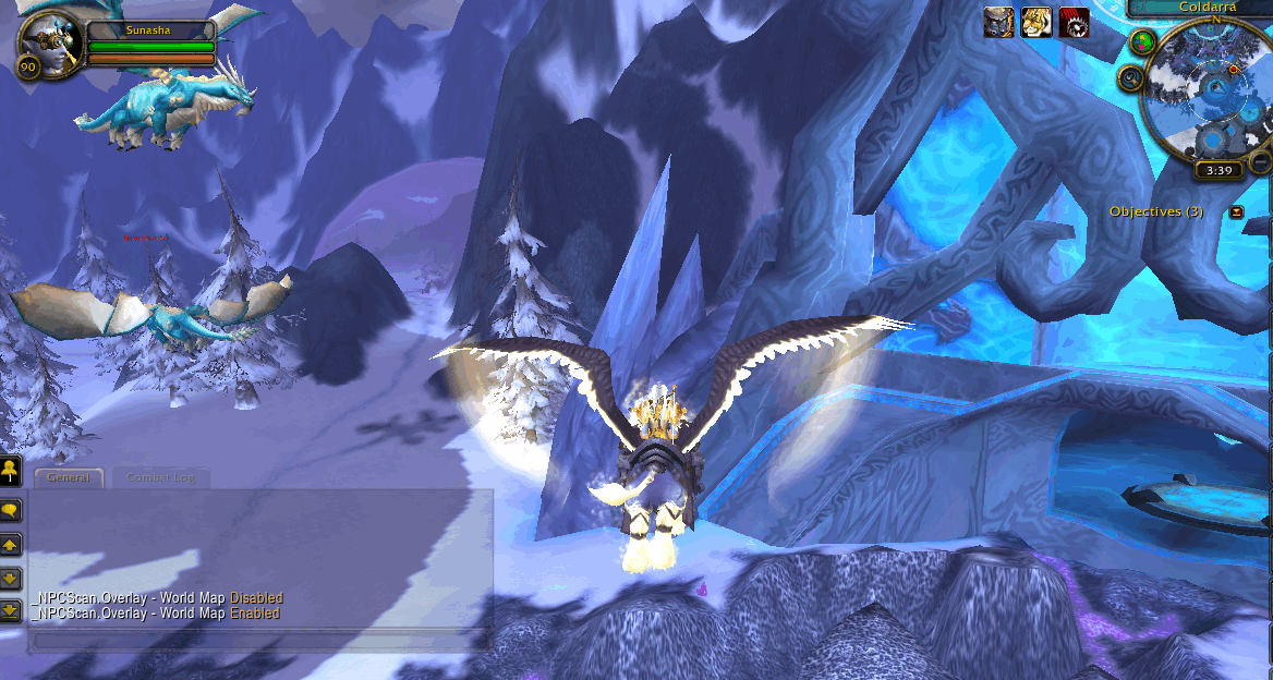 In game - I am directly facing the crystal I stood on top of in order to get into aggro range. It takes a bit to get balanced, but after that it was easy going.  :)