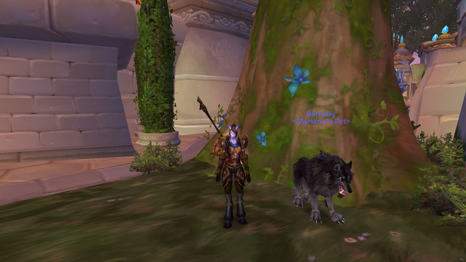 My main hunter, Myriana, and her worg Barnaby