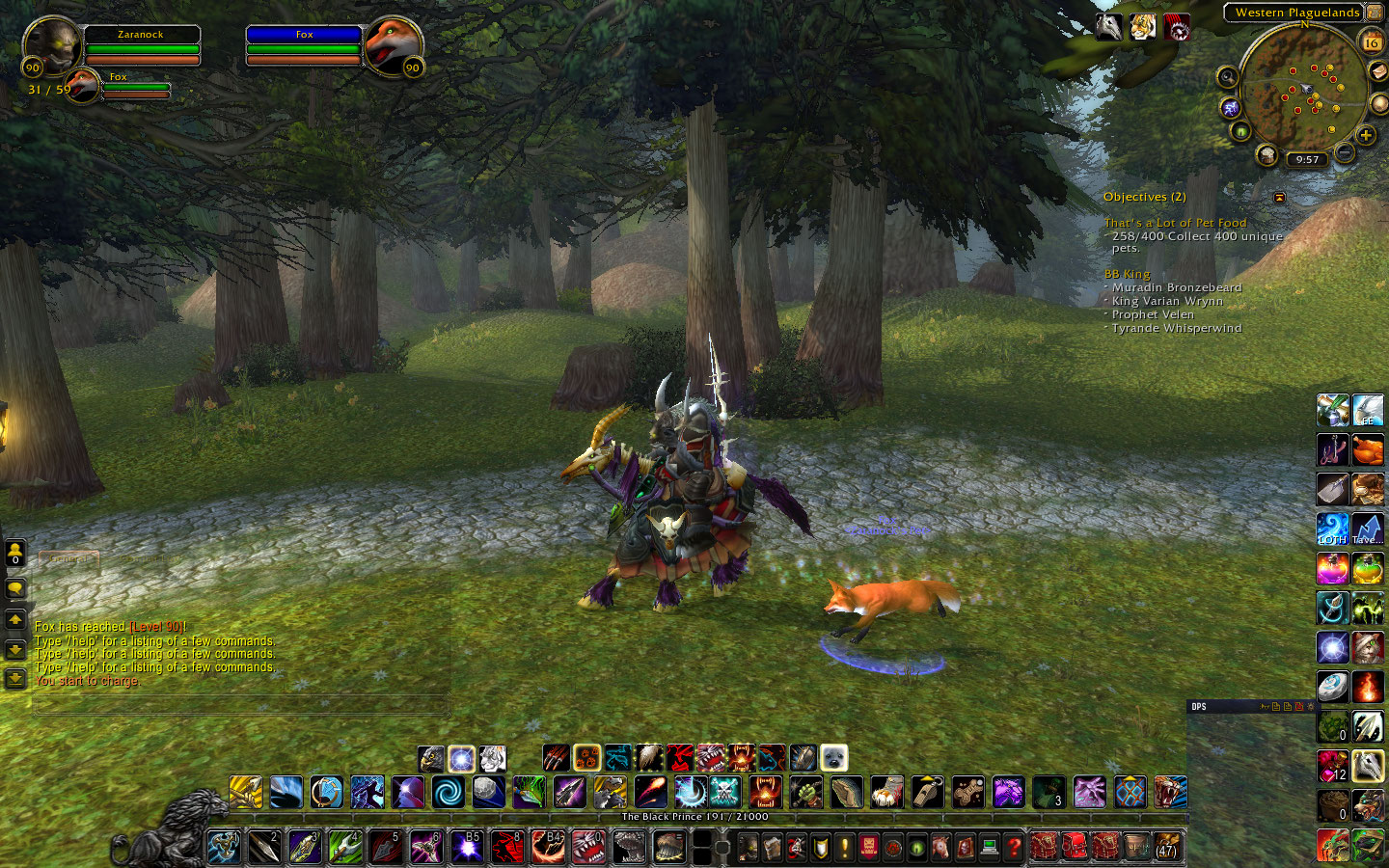He sprints around easily and smoothly with a 100% ground mount. A nice change when so many pets have a clunky 100% run model and often lag behind. Already impressing me, dear Boots!