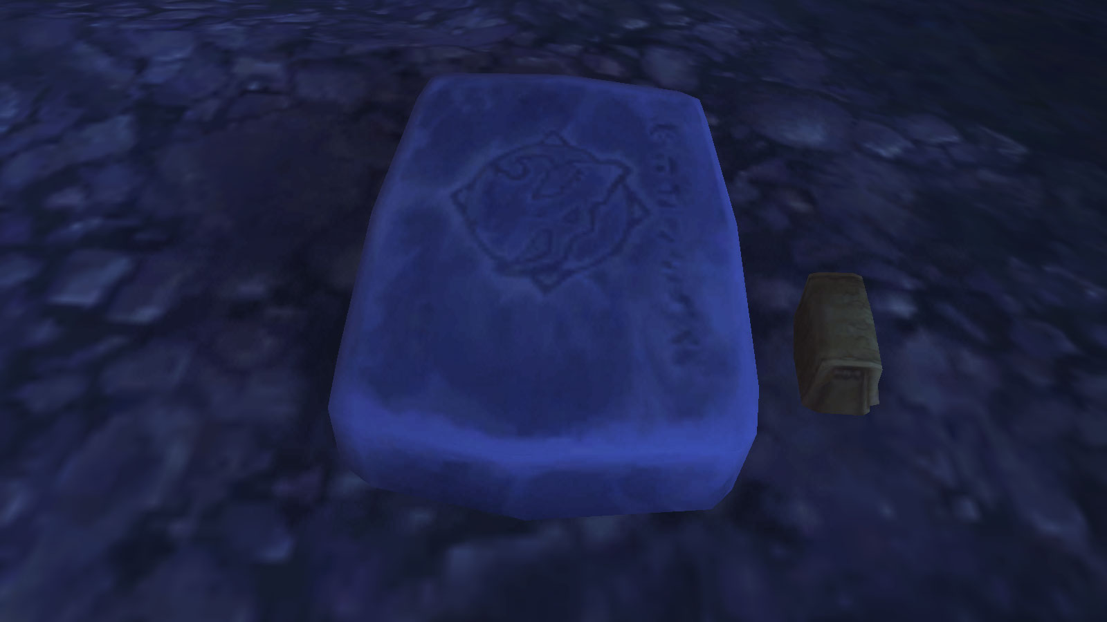 Close up of gravestone with nothing on it