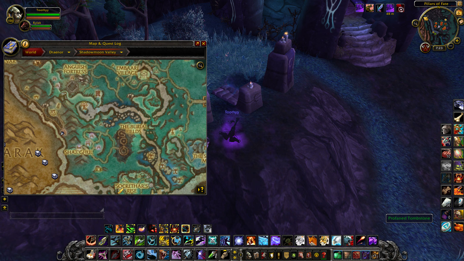 Tombstones with map so you can take a look.