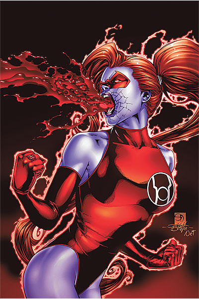 Mask and red fluid