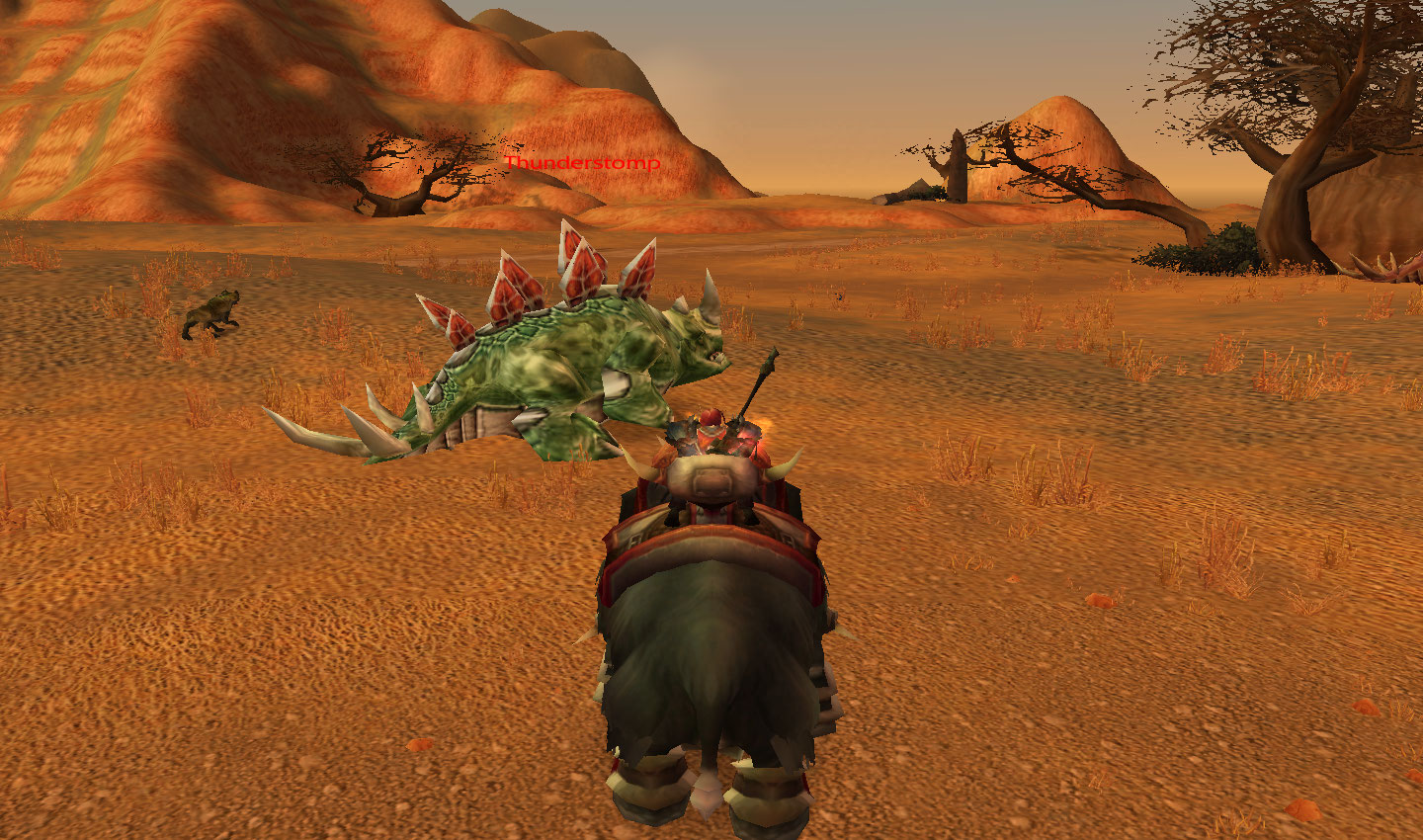Thunderstomp...a rare green dino thingie..I think! Pretty sure it was!