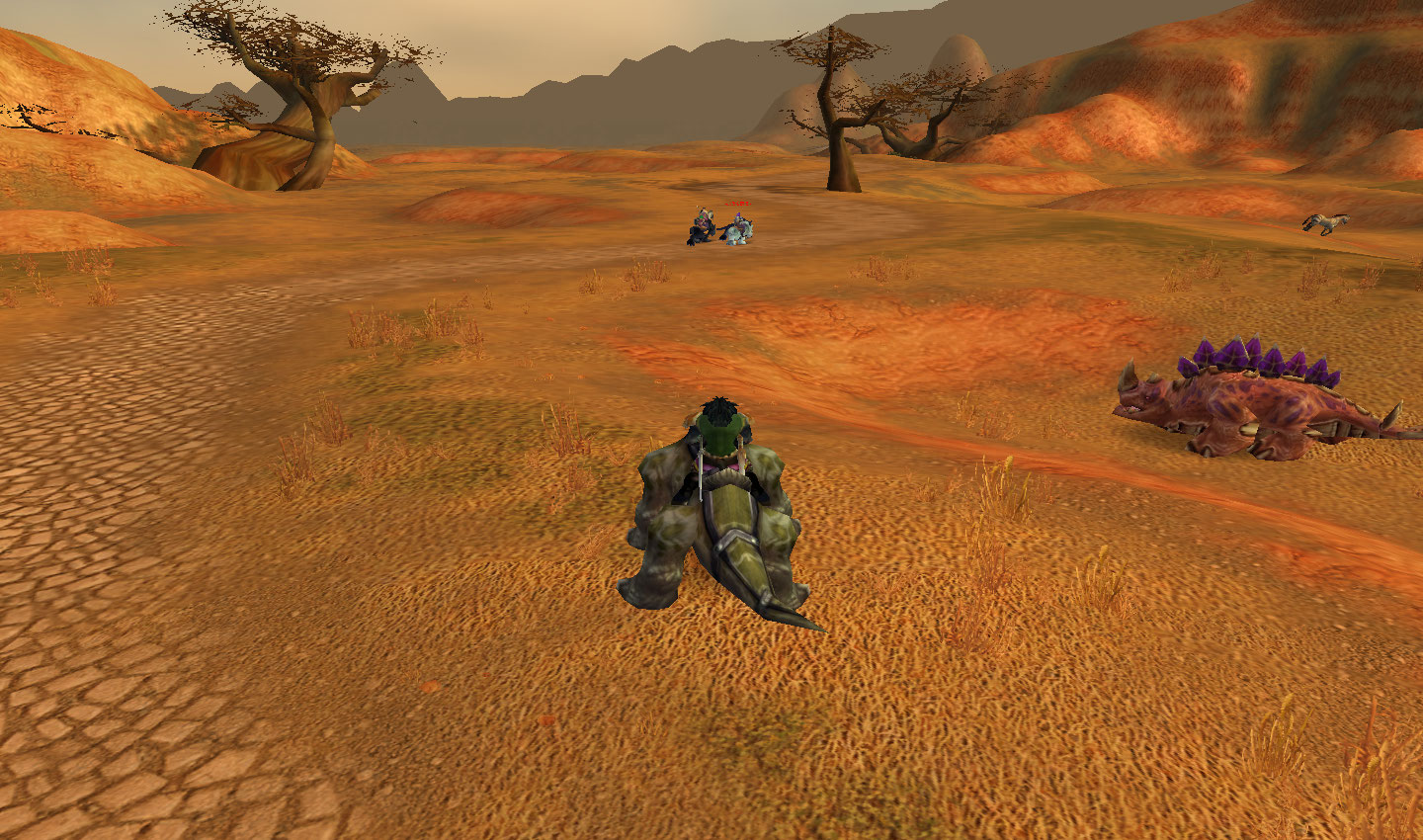 Those four alliance rares that run around the Barrens...I managed to get around them alive XD