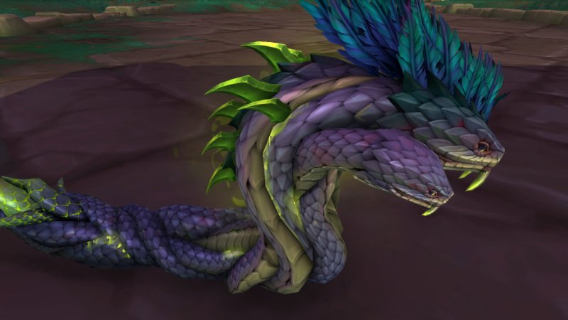 Writhe up close, side view