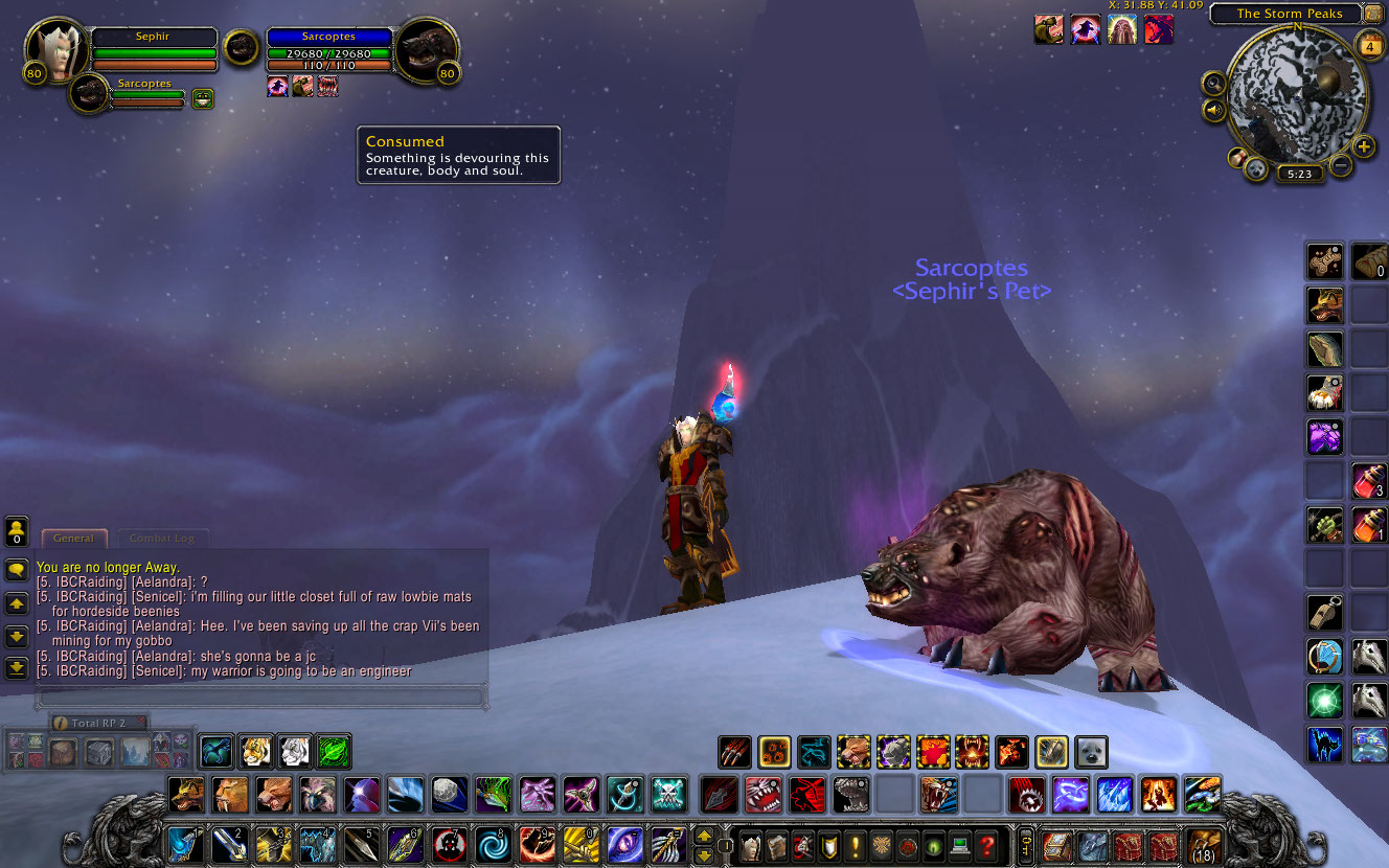 Consumed Thistle Bear's buff