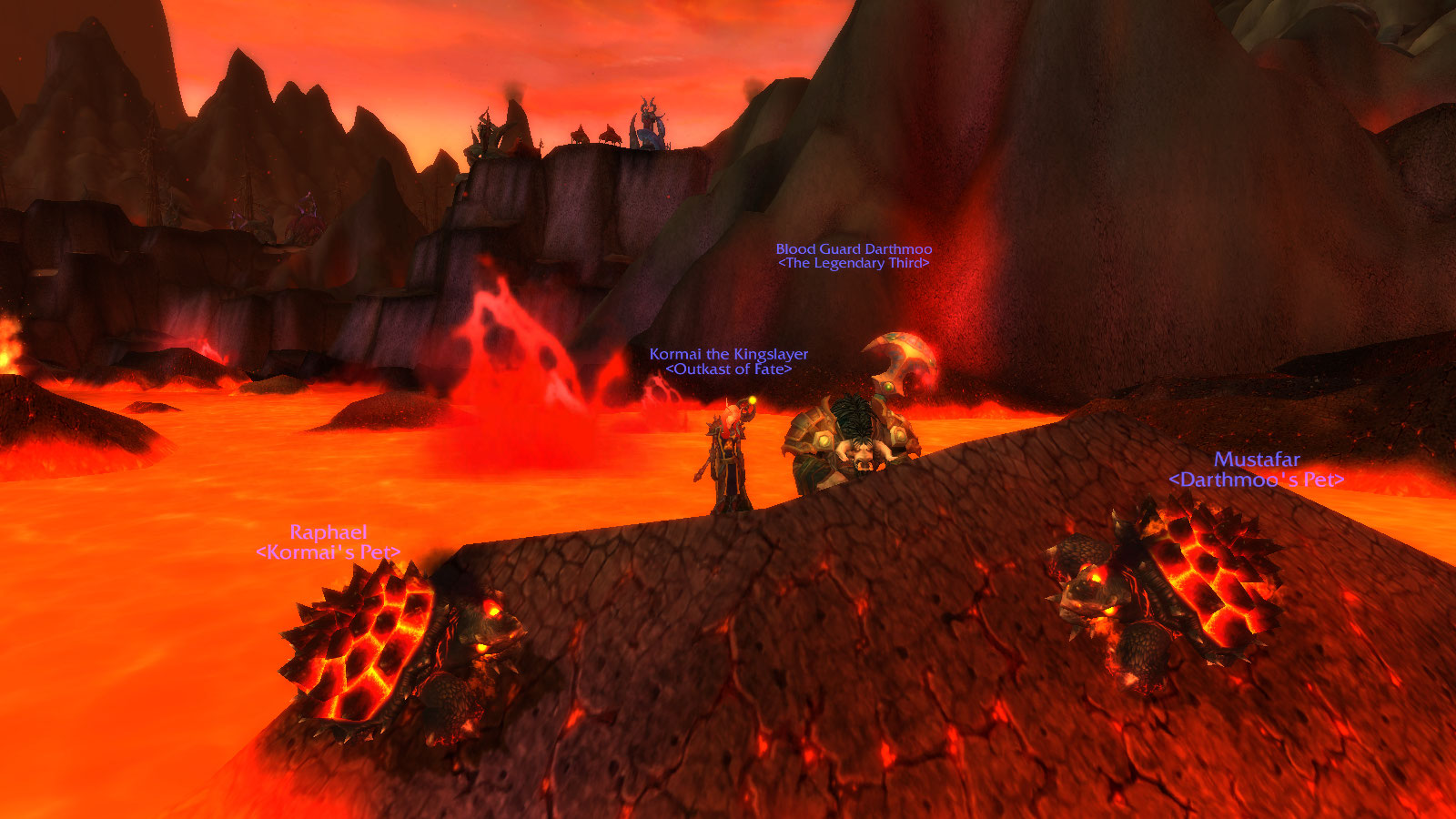 Raphael, me, Darthmoo, Mustafar (love his Star Wars theme)