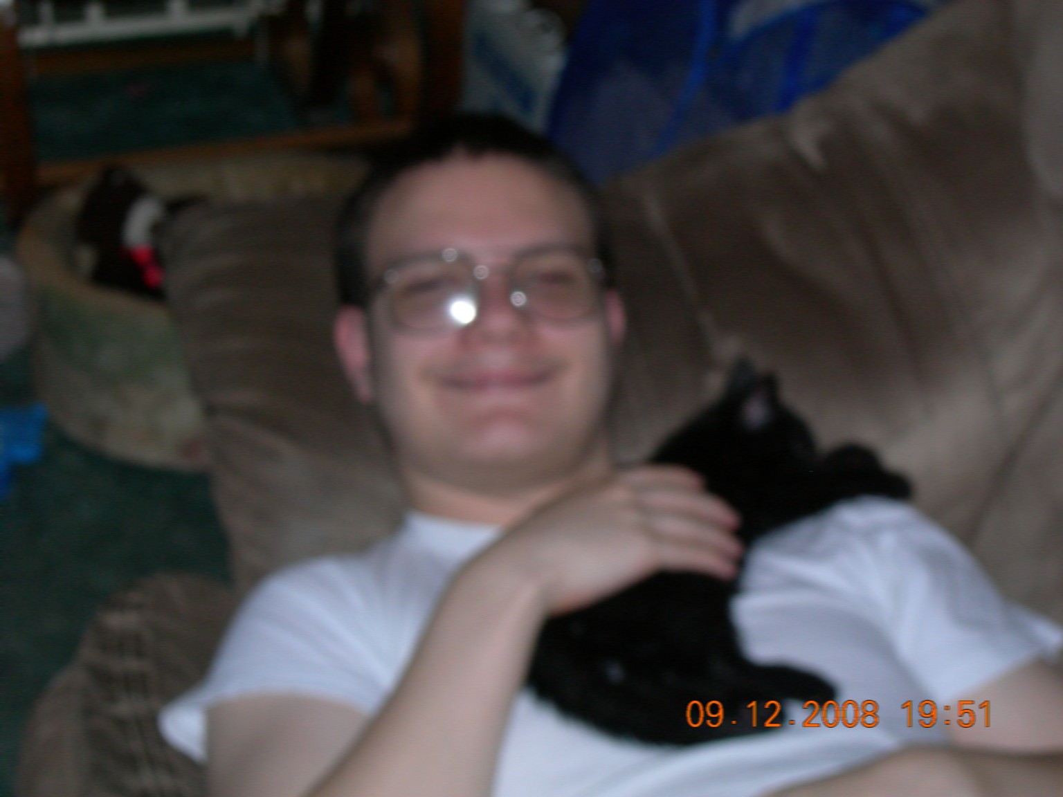 Furry baby brother and me!