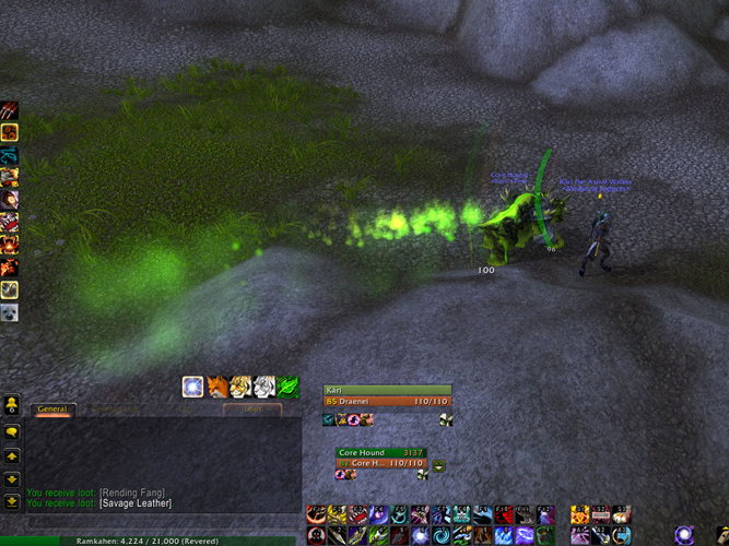 Green fire trailing looks pretty :)