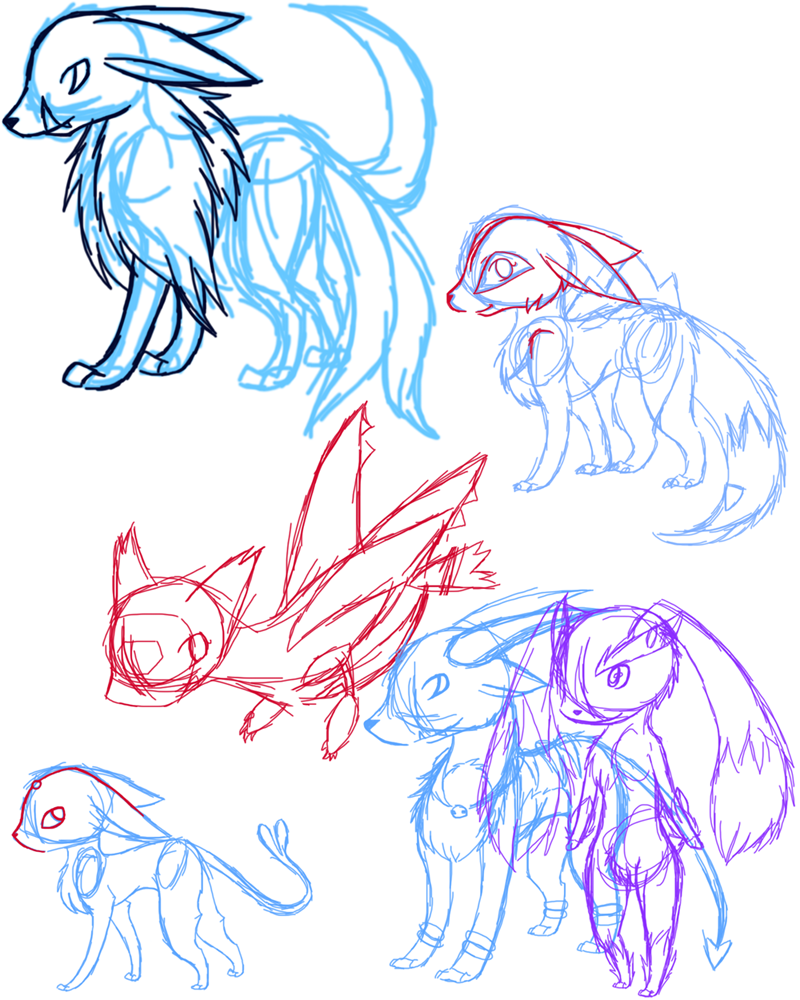 Sketches that I'll probably never finish. You never know. But I probably won't.