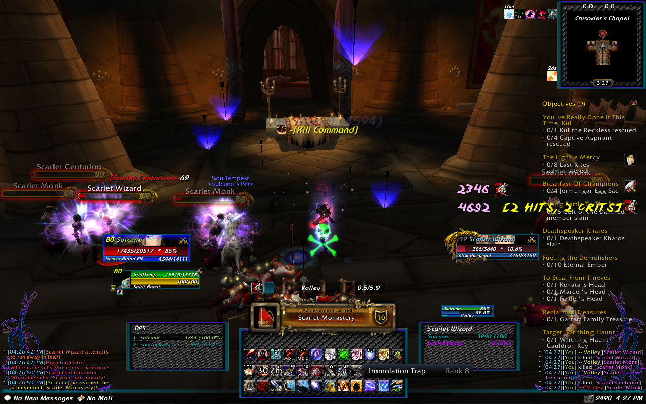 In combat to sorta show you how things look.